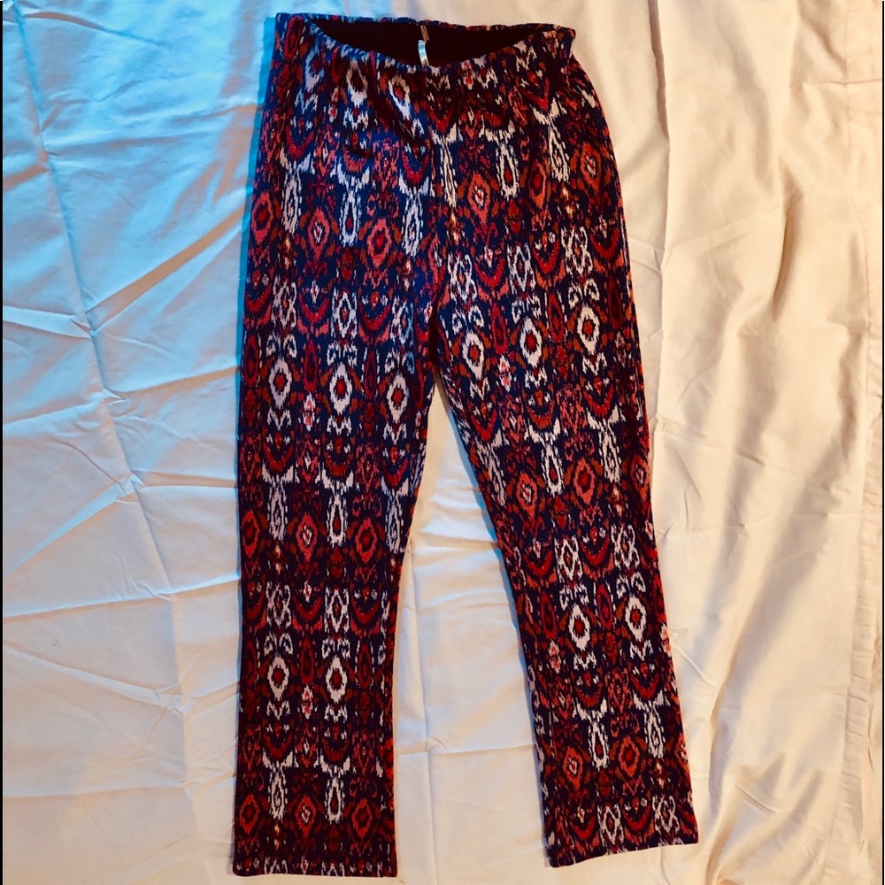 Free People Pull On Patterned Pants